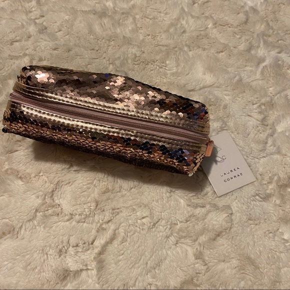 Lauren Conrad Sequin Cosmetic Bag - Picture 3 of 6